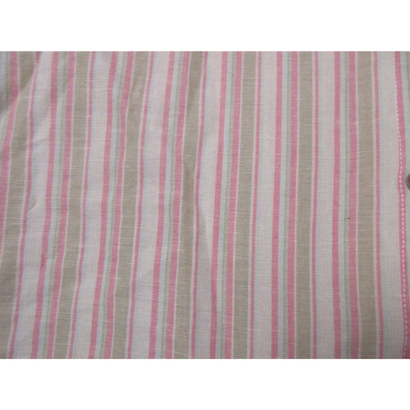 Mollusk California Top Medium M Women's Cotton Linen Blend Striped Button Down - Picture 3 of 9